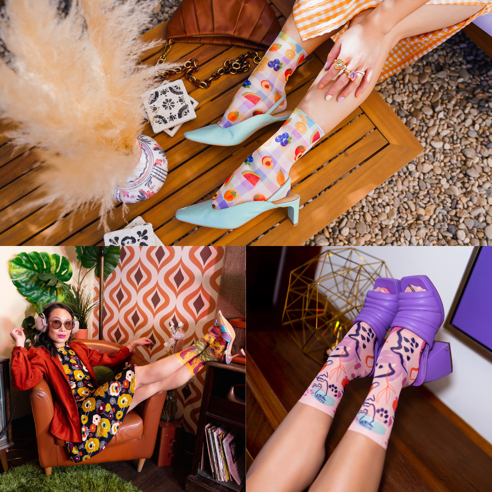 Sock candy nylon printed socks for women